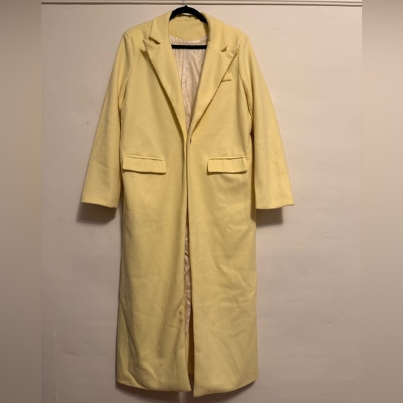 Jackets & Blazers - Butter Yellow classic long Women's Coat